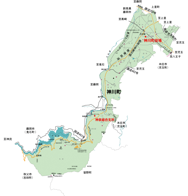 神川町の地図