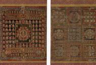 実際に使われていた本着色両界曼荼羅図 対幅（町指定有形文化財）の写真