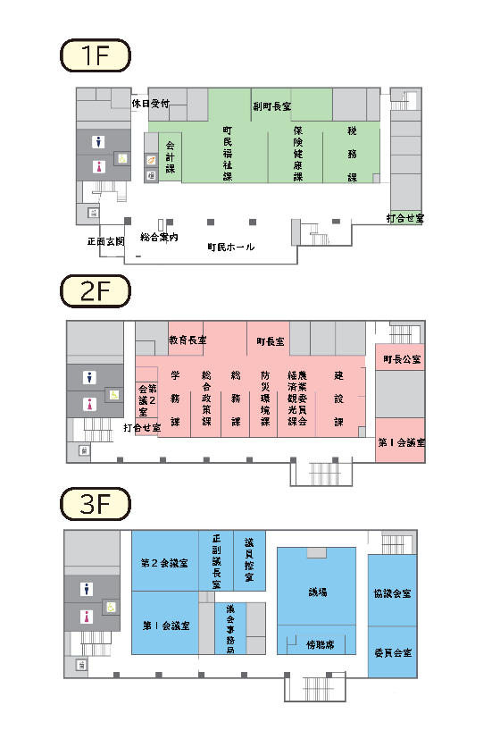 本庁配置図の見取り図