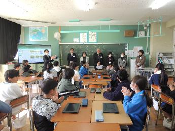 青柳小学校訪問