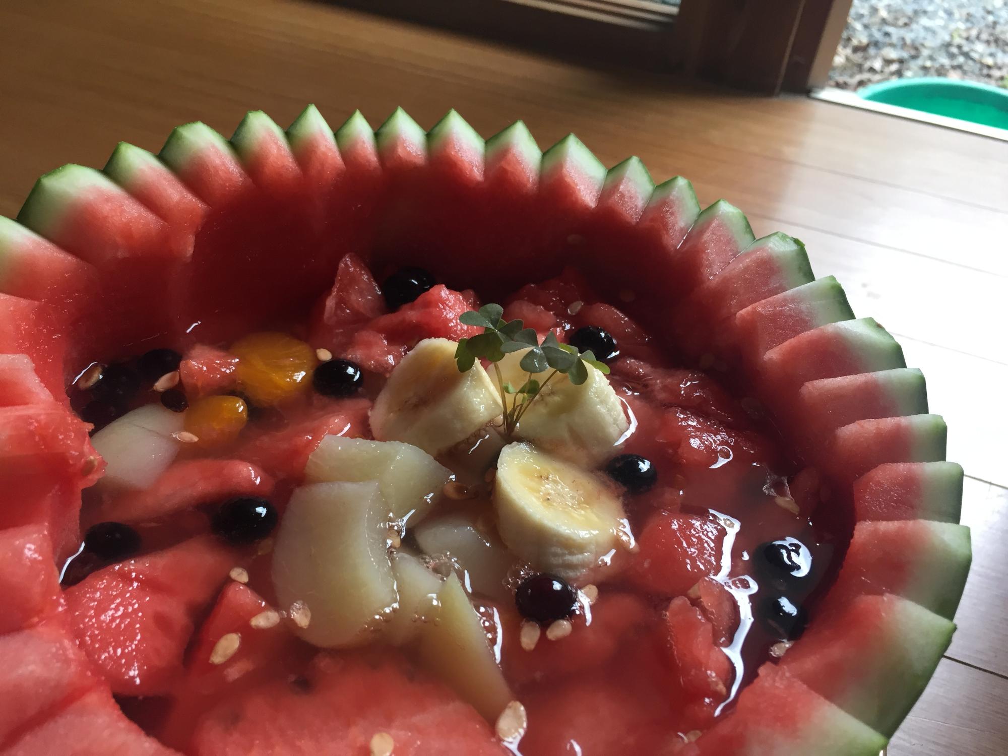 スイカのフルーツポンチ